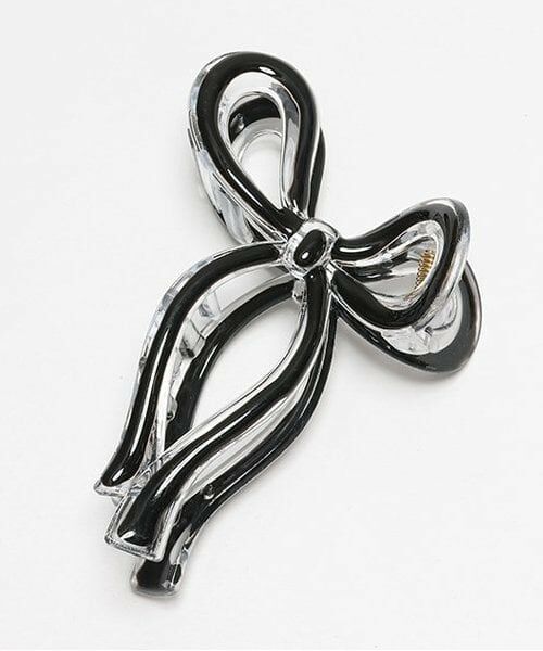 Lovetoxic / ラブトキシック ヘアピン | リボンバンスクリップ（黒）
