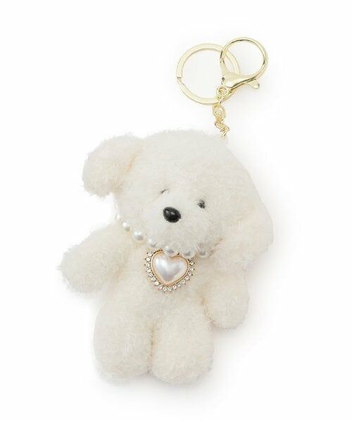 Lovetoxic / ラブトキシック チャーム | パールハートアニマルチャーム（白）