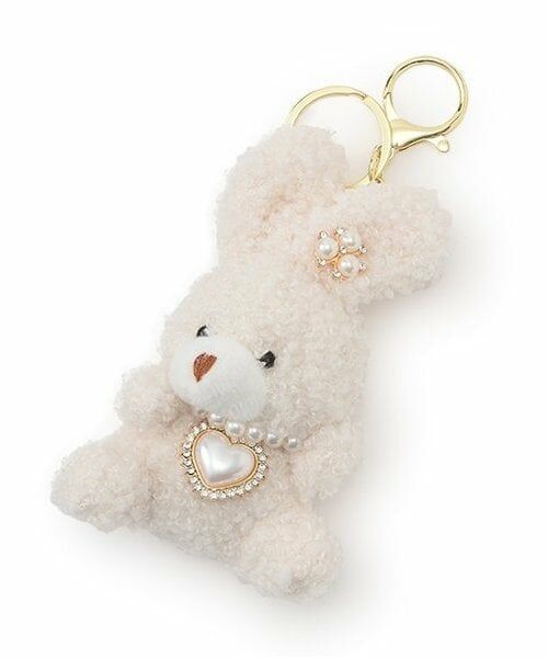 Lovetoxic / ラブトキシック チャーム | パールハートアニマルチャーム（オフ ホワイト）