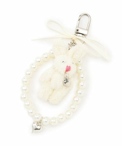 Lovetoxic / ラブトキシック チャーム | パールリボンウサギチャーム（オフ ホワイト）