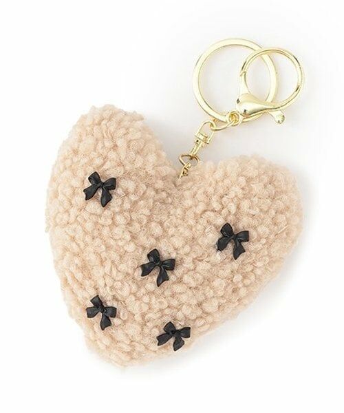 Lovetoxic / ラブトキシック チャーム | ボアハートチャーム（ベージュ）