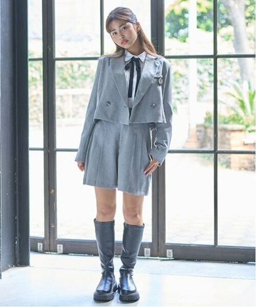 Lovetoxic / ラブトキシック テーラードジャケット | 【卒服】【セレモニー】エンブレムつきボレロジャケット | 詳細4