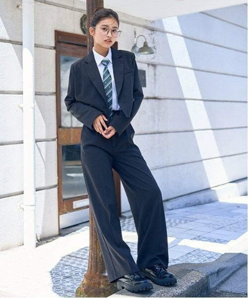 Lovetoxic / ラブトキシック スラックス・ドレスパンツ | 【卒服】【セレモニー】タックワイドパンツ（黒）