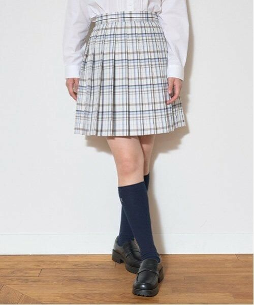 Lovetoxic / ラブトキシック スラックス・ドレスパンツ | 【卒服】【セレモニー】リボンネクタイつきチェックプリーツスカパン（アイボリー）