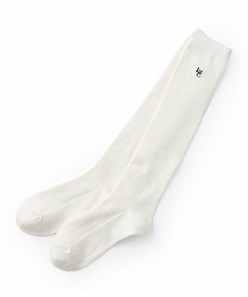Lovetoxic / ラブトキシック ソックス | 【卒服】【セレモニー】ワンポイント刺しゅうリブハイソックス（オフ ホワイト）