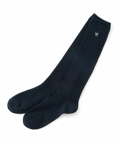 Lovetoxic / ラブトキシック ソックス | 【卒服】【セレモニー】ワンポイント刺しゅうリブハイソックス（紺）
