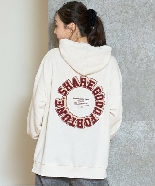 Lovetoxic / ラブトキシック パーカー | 【LTXC】バックサガラパーカ（アイボリー）