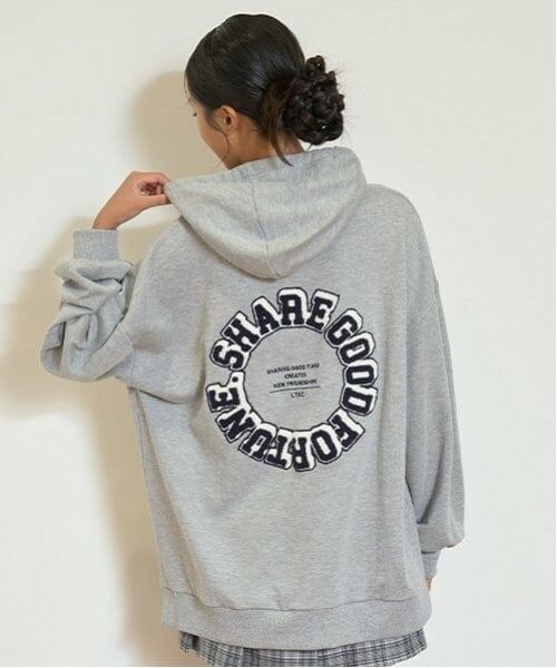 Lovetoxic / ラブトキシック パーカー | 【LTXC】バックサガラパーカ（トップ グレー）