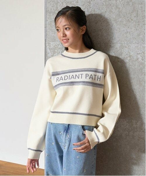 Lovetoxic / ラブトキシック ニット・セーター | 【LTXC】ロゴジャガードニット(アイボリー)