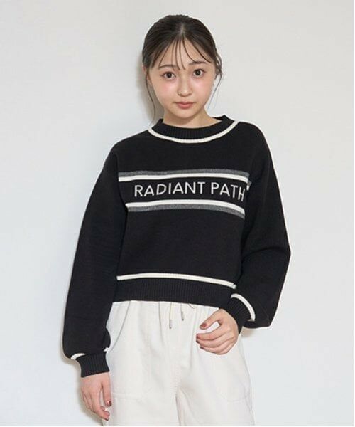 Lovetoxic / ラブトキシック ニット・セーター | 【LTXC】ロゴジャガードニット(黒)