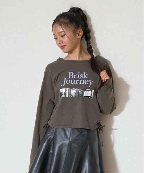 Lovetoxic / ラブトキシック Tシャツ | 【LTXC】【綿100％】ピグメントちびT（茶）