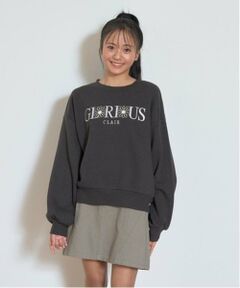 Lovetoxic / ラブトキシック スウェット | 【GOODPRICE】裏起毛フラワーロゴプルオーバー