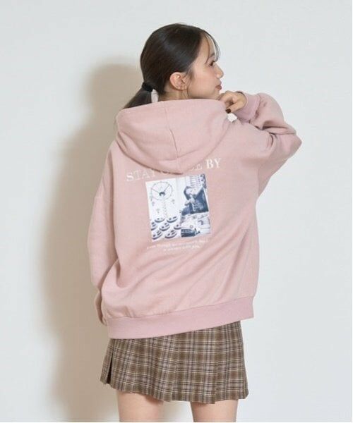 Lovetoxic / ラブトキシック パーカー | フォトルーズプルパーカ（ピンク）