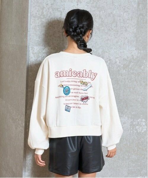 Lovetoxic / ラブトキシック スウェット | 裏起毛バックワッペンプルオーバー（アイボリー）