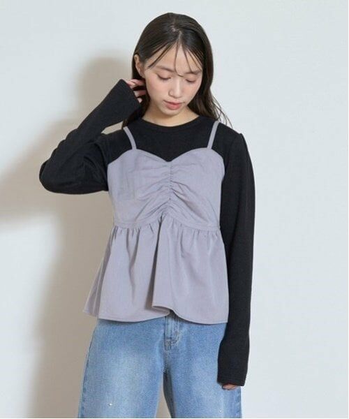 Lovetoxic / ラブトキシック Tシャツ | レイヤードトップス（黒）