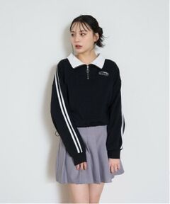 Lovetoxic / ラブトキシック スウェット | 【LTXC】裏起毛クロップドハーフジップ