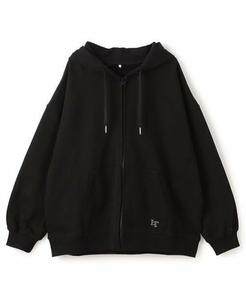 Lovetoxic / ラブトキシック パーカー | 【ベーシック/裏起毛】【綿100％】ジップパーカ（黒）
