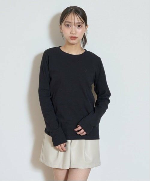 Lovetoxic / ラブトキシック Tシャツ | 【ベーシック/裏起毛】テレコ長袖Tシャツ（黒）