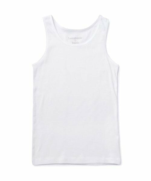 Lovetoxic / ラブトキシック キャミソール・チューブトップ | 【ベーシック】C100％タンクトップ（オフ ホワイト）