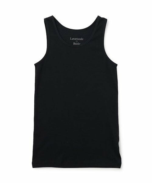 Lovetoxic / ラブトキシック キャミソール・チューブトップ | 【ベーシック】C100％タンクトップ（黒）