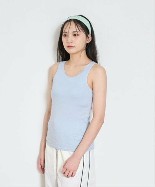 Lovetoxic / ラブトキシック キャミソール・チューブトップ | 【ベーシック】【綿100％】パッドつきタンクトップ | 詳細1