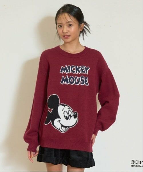 Lovetoxic / ラブトキシック ニット・セーター | 【Disney】ニットプルオーバー（エンジ）