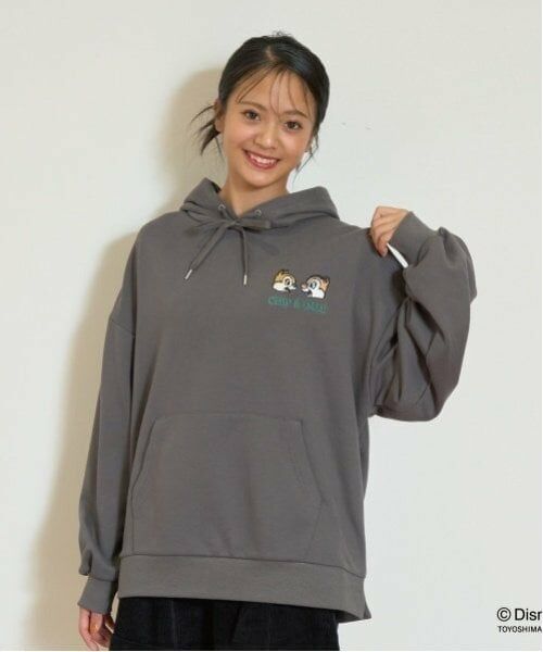 Lovetoxic / ラブトキシック パーカー | 【Disney】アソートパーカ（チャコール）