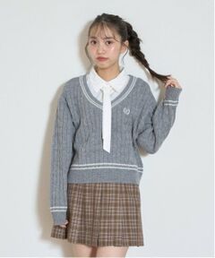 Lovetoxic / ラブトキシック ニット・セーター | レイヤードチルデンニット