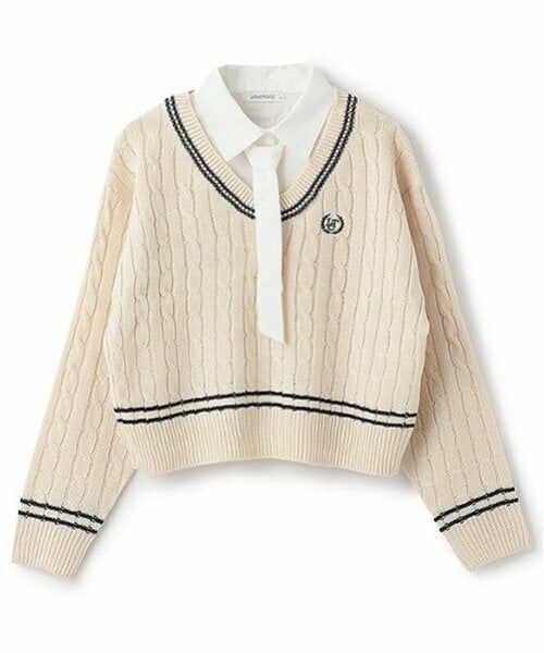 Lovetoxic / ラブトキシック ニット・セーター | レイヤードチルデンニット | 詳細10