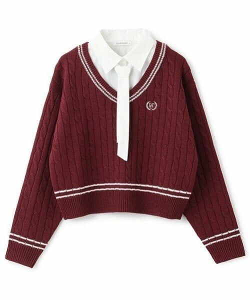 Lovetoxic / ラブトキシック ニット・セーター | レイヤードチルデンニット | 詳細12