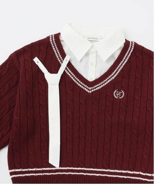 Lovetoxic / ラブトキシック ニット・セーター | レイヤードチルデンニット | 詳細4