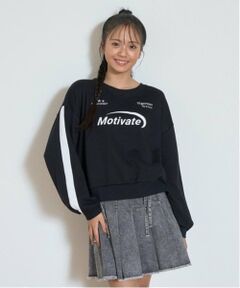 Lovetoxic / ラブトキシック スウェット | 【LTXC】裏起毛ラインクロップドトレーナー