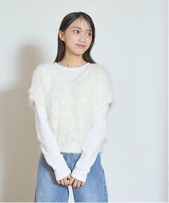 Lovetoxic / ラブトキシック ニット・セーター | フェザーニットベスト