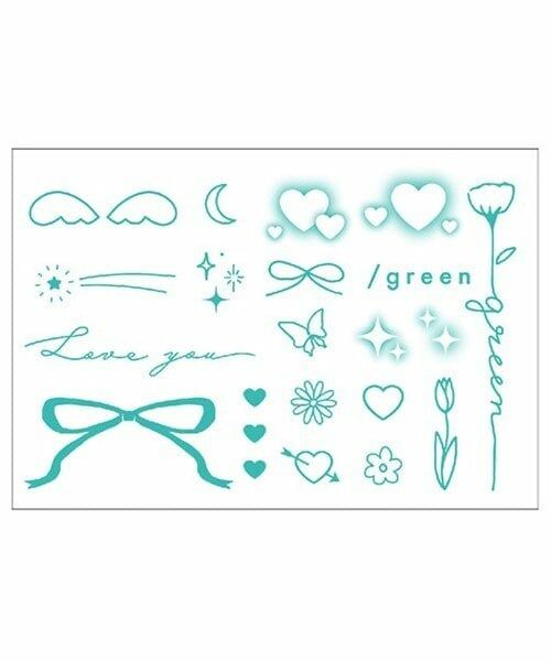 Lovetoxic / ラブトキシック 服飾雑貨 | カラータトゥーシール（エメラルド グリーン）