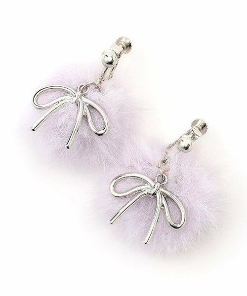 Lovetoxic / ラブトキシック ピアス・イヤリング | ポンポンイヤリング（ラベンダー）