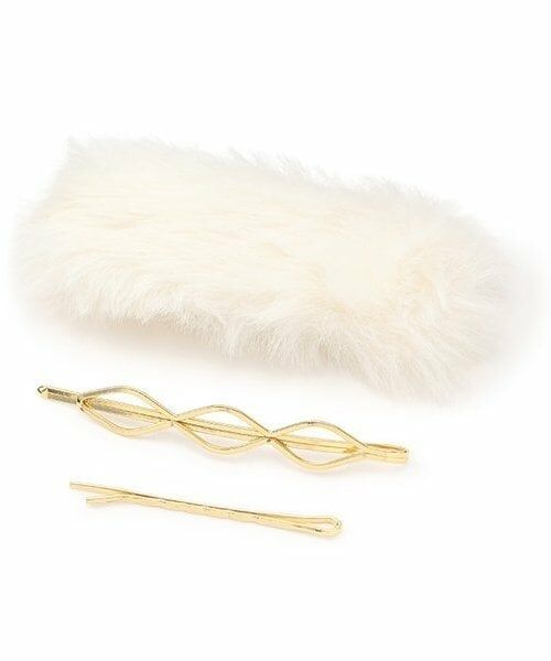 Lovetoxic / ラブトキシック ヘアピン | ファーパッチンピン（オフ ホワイト）