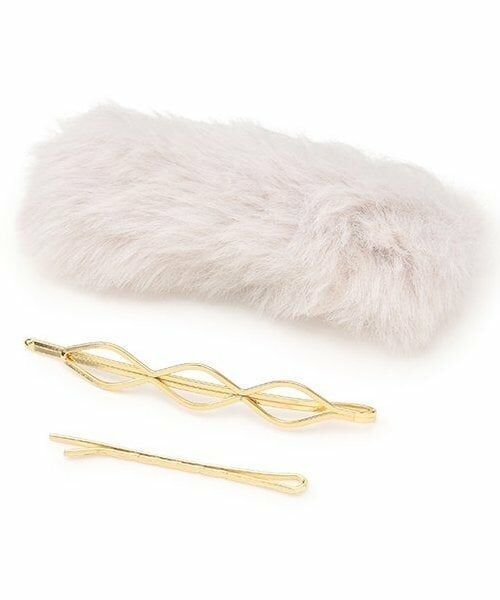 Lovetoxic / ラブトキシック ヘアピン | ファーパッチンピン（グレー）