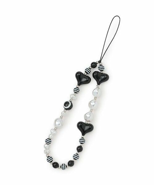 Lovetoxic / ラブトキシック チャーム | パールビーズハートチャーム（黒）