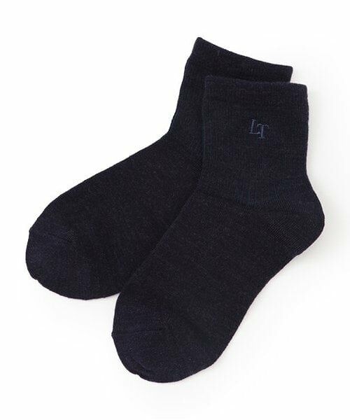Lovetoxic / ラブトキシック ベビー・キッズウエア | 【ベーシック/あったか】刺しゅうクルーソックス（紺）
