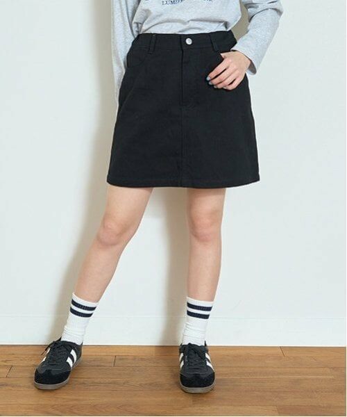 Lovetoxic / ラブトキシック ショート・ハーフ・半端丈パンツ | 【ベーシック】【GOODPRICE】デニム・ツイル台形スカパン（黒）