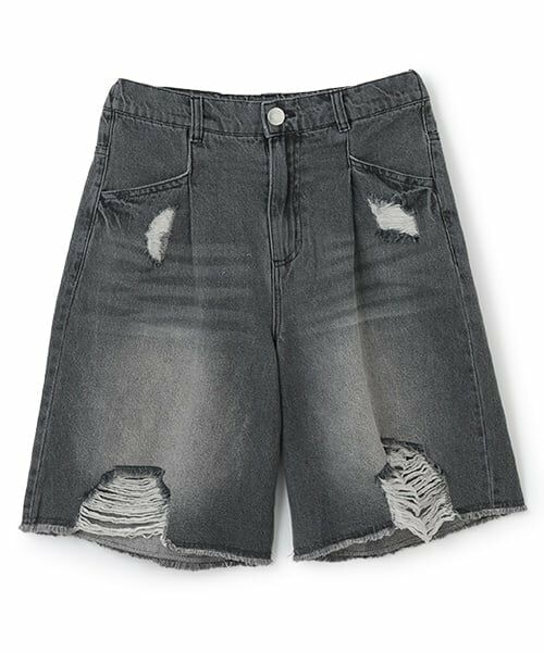 Lovetoxic / ラブトキシック ショート・ハーフ・半端丈パンツ | 【LTXC】タックハーフデニムパンツ | 詳細10