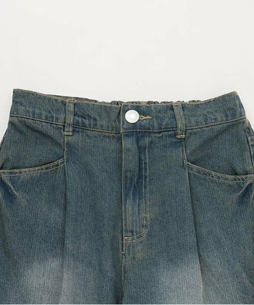 Lovetoxic / ラブトキシック ショート・ハーフ・半端丈パンツ | 【LTXC】タックハーフデニムパンツ | 詳細12