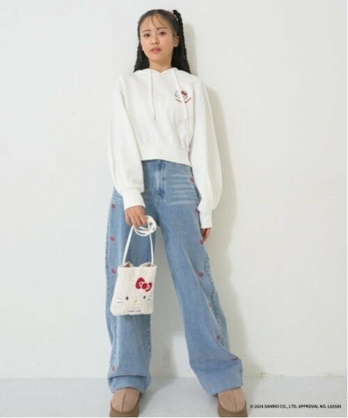 Lovetoxic / ラブトキシック その他パンツ | 【サンリオキャラクターズ】刺しゅうデニムパンツ | 詳細1