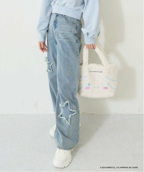 Lovetoxic / ラブトキシック その他パンツ | 【サンリオキャラクターズ】刺しゅうデニムパンツ(シナモロール)