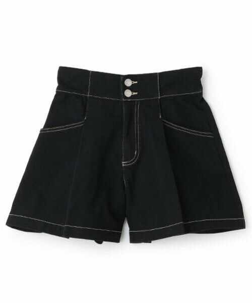 Lovetoxic / ラブトキシック ショート・ハーフ・半端丈パンツ | 美脚見えタックフレアデニムキュロット | 詳細13