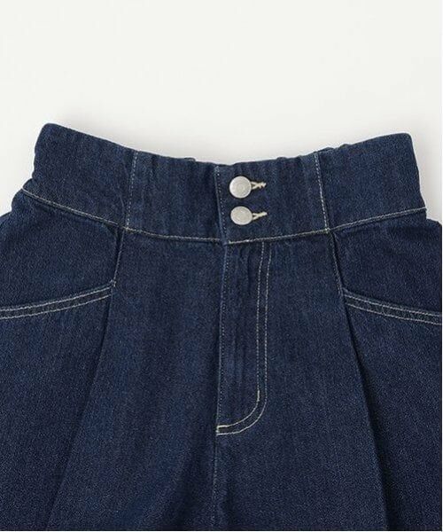 Lovetoxic / ラブトキシック ショート・ハーフ・半端丈パンツ | 美脚見えタックフレアデニムキュロット | 詳細3