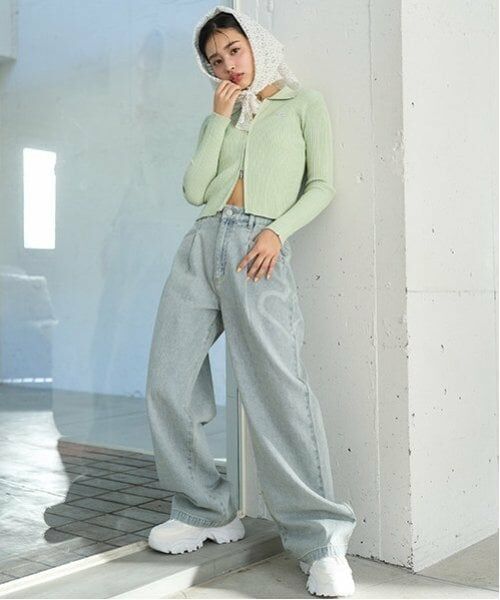 Lovetoxic / ラブトキシック その他パンツ | スプレーアソートデニムパンツ（ブルー）