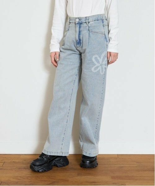 Lovetoxic / ラブトキシック その他パンツ | スプレーアソートデニムパンツ（ライト ブルー）