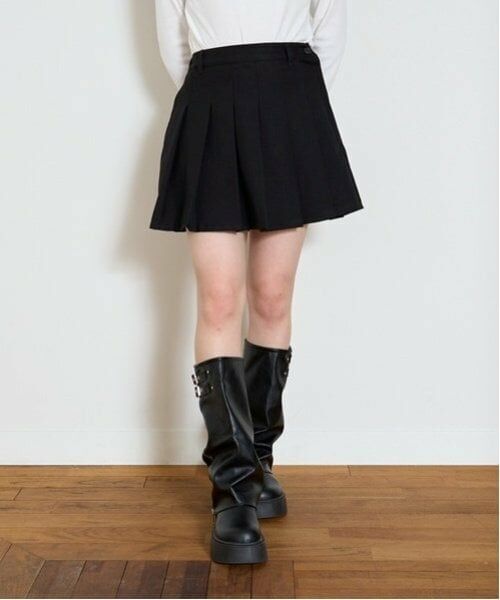 Lovetoxic / ラブトキシック ショート・ハーフ・半端丈パンツ | 【イージーケア】【GOODPRICE】プリーツスカート（黒）