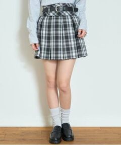 Lovetoxic / ラブトキシック ショート・ハーフ・半端丈パンツ | 【GOODPRICE】ベルト付チェックプリーツスカ-ト